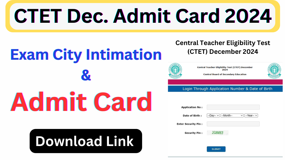 CTET Admit Card 2024