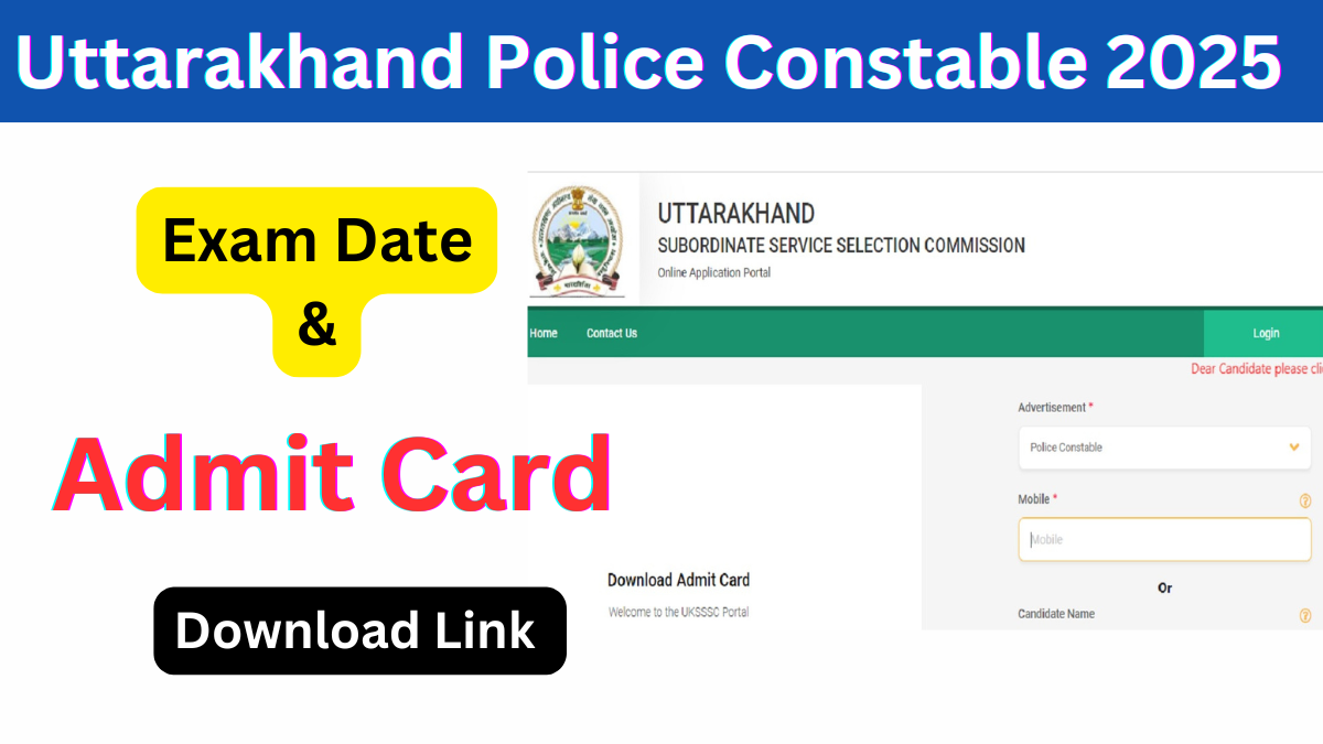 Uttarakhand Police Constable Exam Date 2024