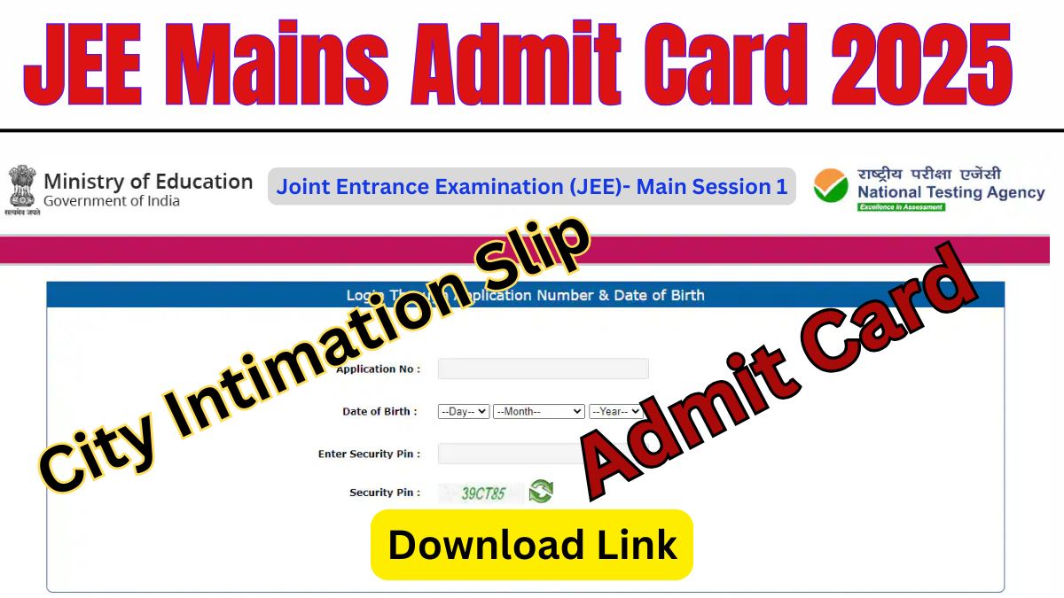 JEE Main Admit Card 2025