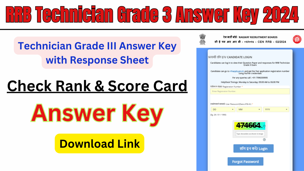 RRB Technician Answer Key 2024