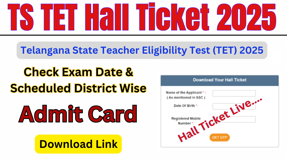 TS TET Hall Ticket 2025