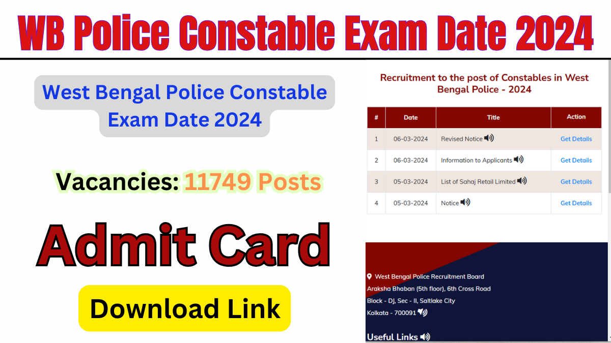 WB Police Constable Exam Date 2024